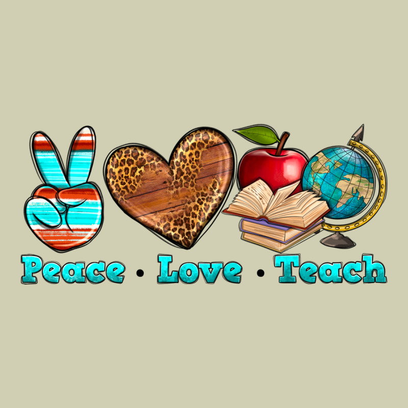 Peace Love Teach Heavy Core Tee by NancyCooperArtShop | Teevron