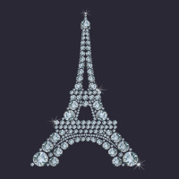 Eiffel Tower With Diamonds The Parisian French Love Sign T Shirt Vintage Tee | Teevron