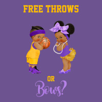 Free Throws Or Bows Basketball Baby Gender Reveal T Shirt Vintage Tee | Teevron