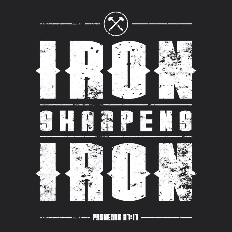Iron Sharpens Iron Proverbs Christian Bible Verse Religious Pullover H Vintage Tee by linhVisuals | Teevron