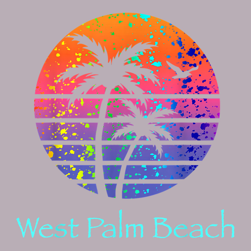 West Palm Beach Tropical T Shirt For Family Vacations Vintage Tee by linhVisuals | Teevron