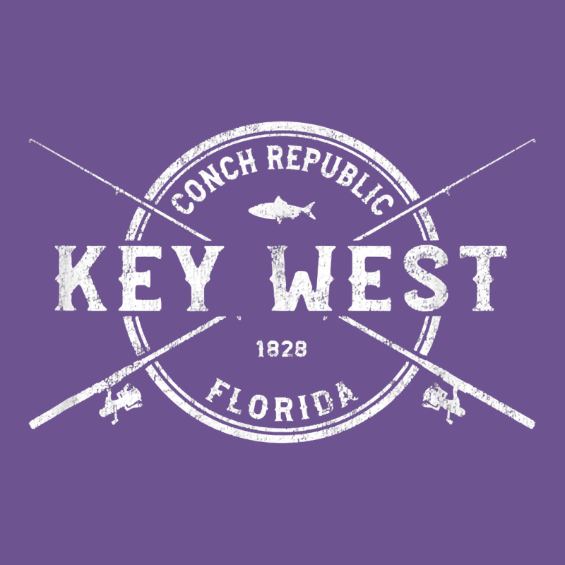 Key West Fl Vintage Crossed Fishing Rods T Shirt Vintage Tee by linhVisuals | Teevron