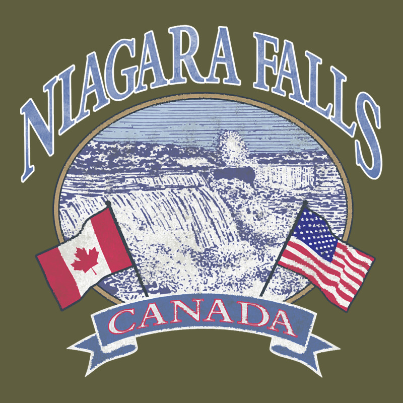 Americana Niagara Falls Scene Canada America Flags Sweatshirt Vintage Tee by linhVisuals | Teevron