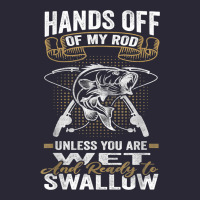 Mens Hands Off Of My Rod Bass Fishing Fisherman T Shirt Vintage Tee | Teevron