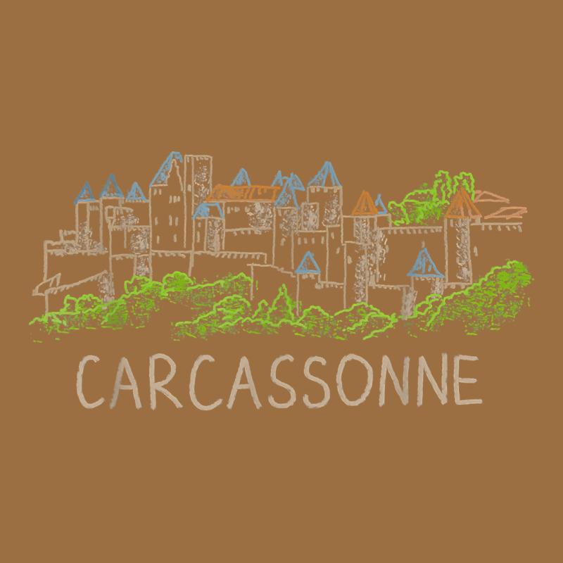 Carcassonne France Unique Hand Drawn Art Gift Men Women T Shirt Vintage Tee by linhVisuals | Teevron