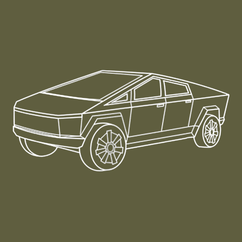 Cybertrucks Line Art Pocket Futuristic Ev Truck Cyber Design T Shirt Vintage Tee by linhVisuals | Teevron