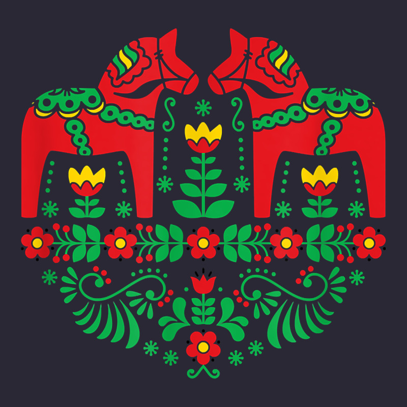 Swedish Dala Horse Folk Art T Shirt Vintage Tee by linhVisuals | Teevron