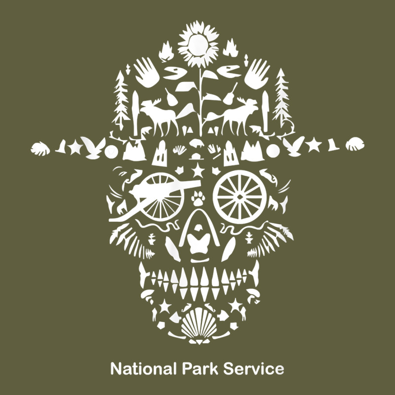 National Park Service, Skull Animals Hiking Camping Eliments T Shirt Vintage Tee by linhVisuals | Teevron