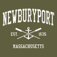 Newburyport Ma Vintage Crossed Oars & Boat Anchor Sports T Shirt Vintage Tee | Teevron