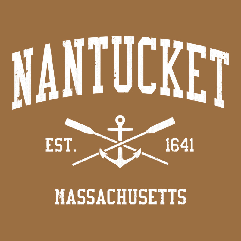 Nantucket Ma Vintage Crossed Oars & Boat Anchor Sports Pullover Hoodie Vintage Tee by linhVisuals | Teevron