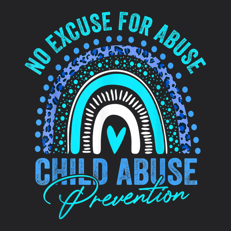No Excuse Child Abuse Prevention Awareness Leopard Rainbow T Shirt Vintage Tee by linhVisuals | Teevron
