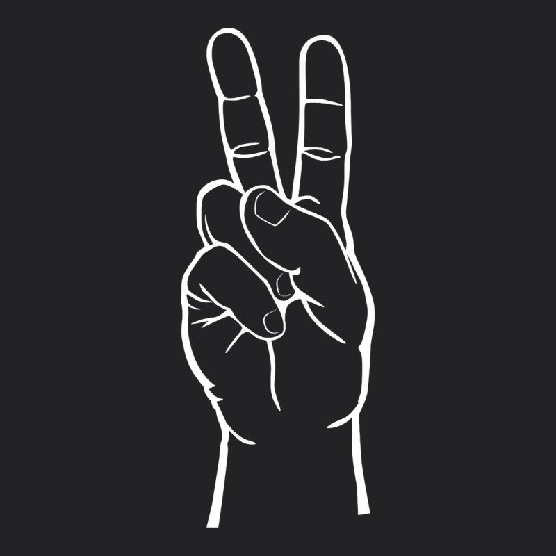 Peace Sign Two Fingers Hand Gesture Symbol Illustration T Shirt Vintage Tee by linhVisuals | Teevron
