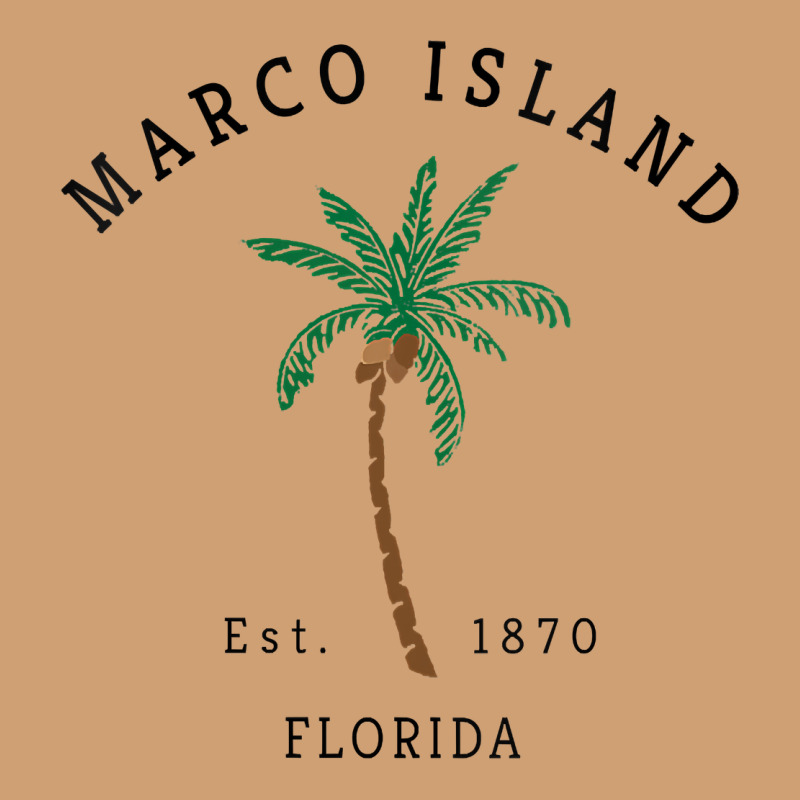 Womens Marco Island Florida Colorful Palm Tree Retro Novelty Art V Nec Vintage Tee by linhVisuals | Teevron