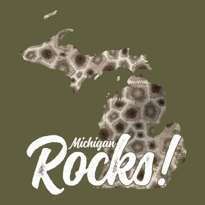 Great Lakes Shaped Men Women Petoskey Stone Michigan Rocks Pullover Ho Vintage Tee by linhVisuals | Teevron