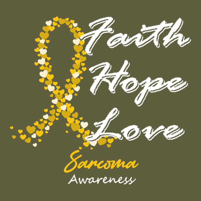 Sarcoma Awareness T  Shirt Sarcoma Awareness Faith Hope Love   In This Vintage Tee by linhVisuals | Teevron