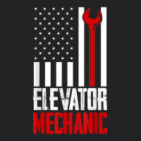 Elevator Mechanic American Flag Gift For Elevator Technician T Shirt Vintage Tee | Teevron