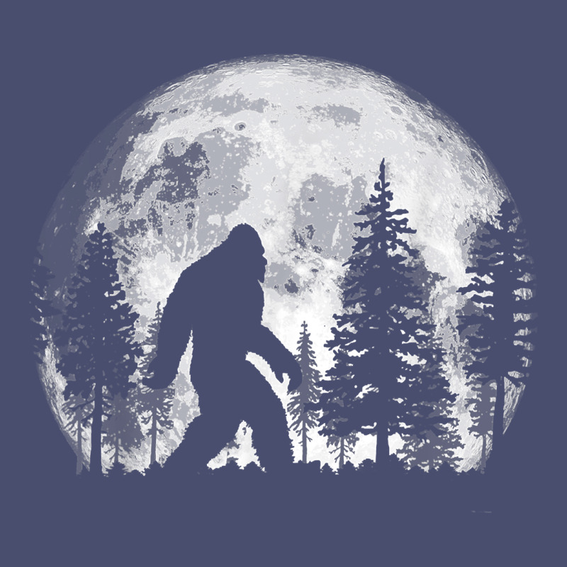 Bigfoot In The Forest Hiding At Night Full Moon Trees Nature T Shirt Vintage Tee by linhVisuals | Teevron
