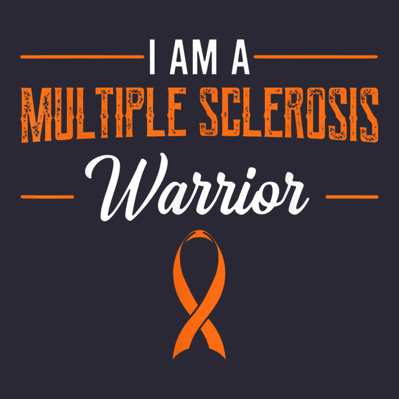 Multiple Sclerosis Warrior Autoimmune Disease Orange Ribbon Vintage Tee by linhVisuals | Teevron