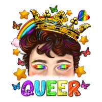 Lgbtq+ Queer Portrait With Crown And Rainbow Premium Tee | Teevron