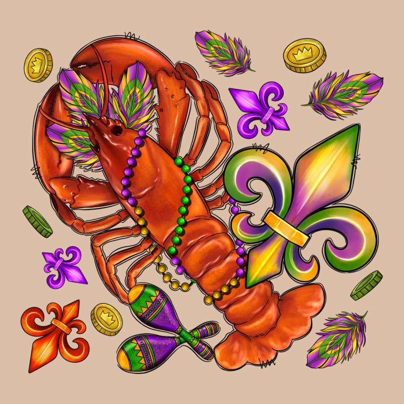 Crawfish And Fleur De Lis Urban Heavy Tee by NancyCooperArtShop | Teevron