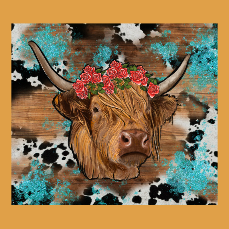 Western Roses Cow Premium Hoodie by RanaPortraitStore | Teevron