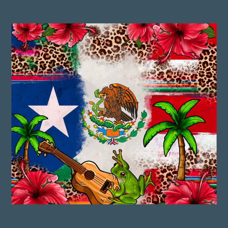 Mexican And Puerto Rico Flag Urban Heavy Tee by texasbilliewilder | Teevron