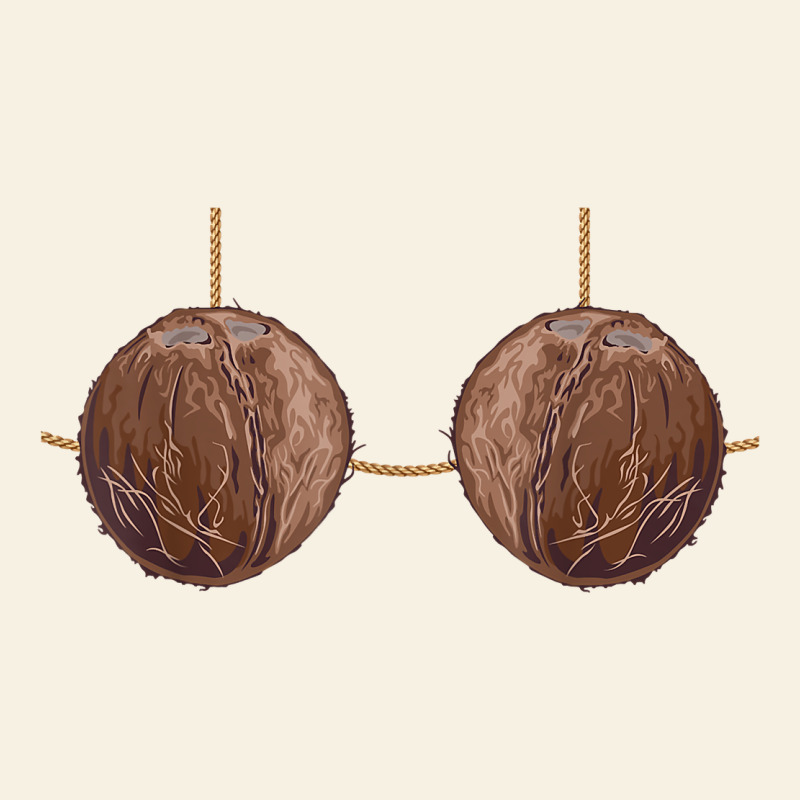 Coconut Bra Easy Adult Halloween Tiki Party Costume T Shirt Vintage Tee by linhVisuals | Teevron