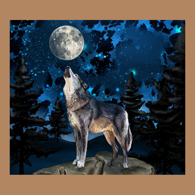 Wolf Howling At The Moon Long Sleeve Tee by TumblerDesignByShophia | Teevron