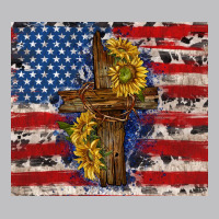 Jesus Christ With American Flag Long Sleeve Tee | Teevron