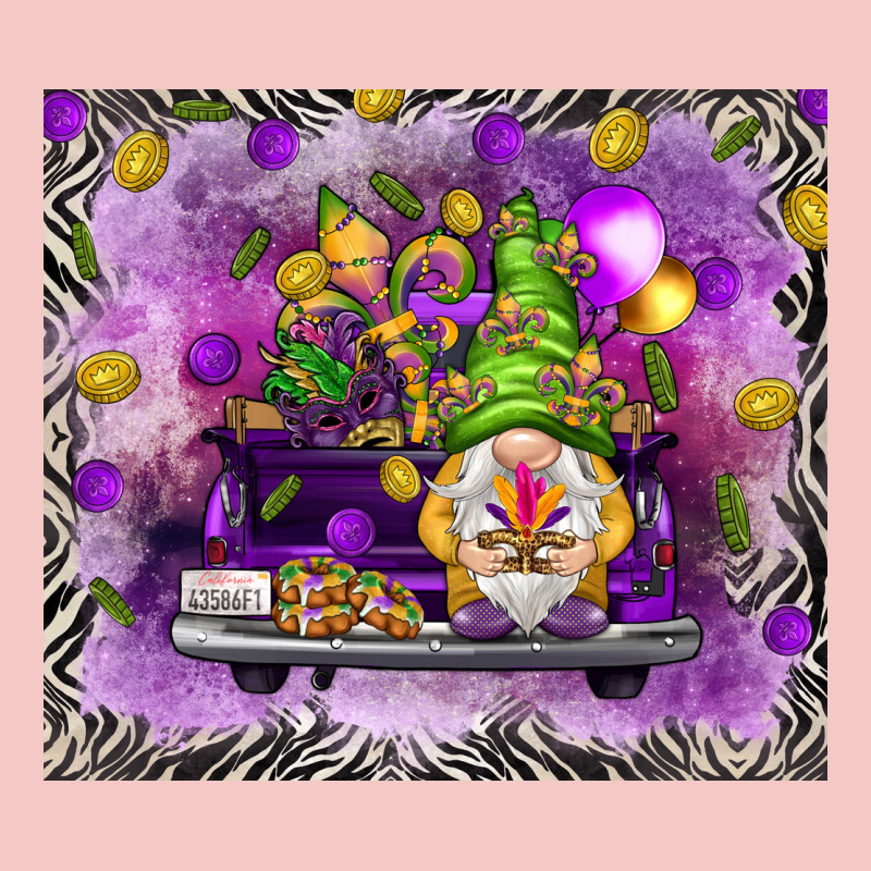 Mardi Gras Gnome On The Truck Urban Heavy Tee by NancyCooperArtShop | Teevron