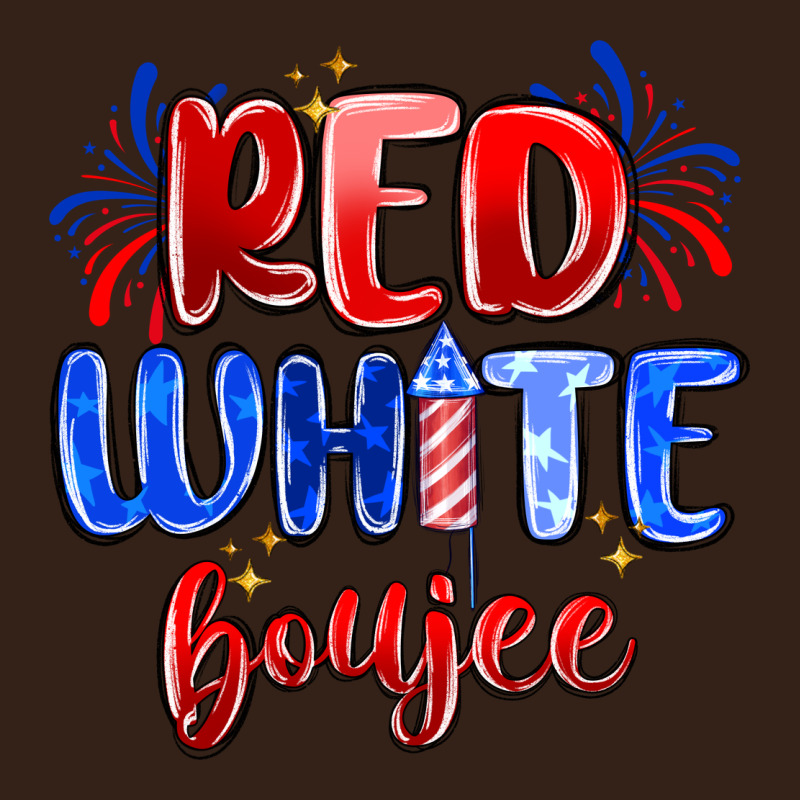 Red White Boujee Heavy Core Tee by MaliasSmallBusiness | Teevron