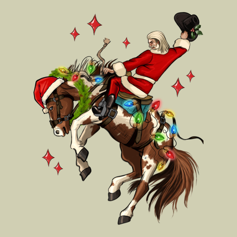 Christmas Cowboy Santa Heavy Core Tee by MaliasSmallBusiness | Teevron
