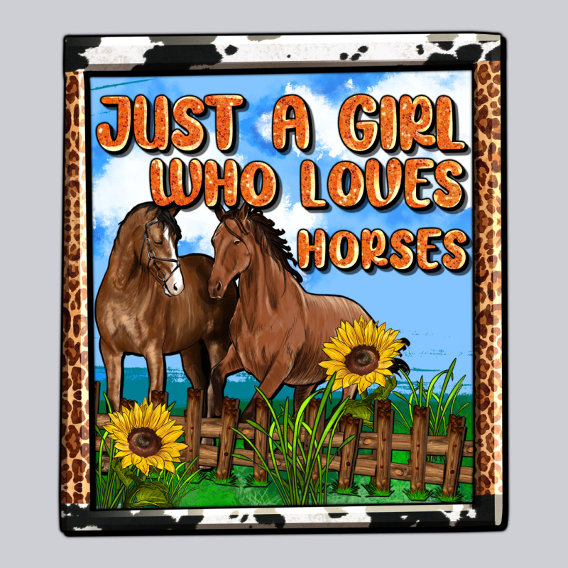 Western Just A Girl Who Loves Horses Heavyweight Sweatshirt by OliviaCreatesArt | Teevron