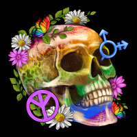 Pride Skull And Transgender Symbol With Peace Premium Tee | Teevron