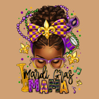 Mardi Gras Mama Afro Messy Bun Vintage Tee | Teevron