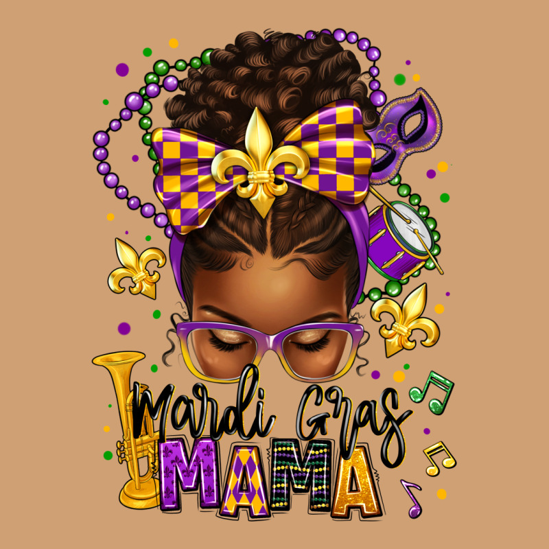 Mardi Gras Mama Afro Messy Bun Vintage Tee by texasbilliewilder | Teevron