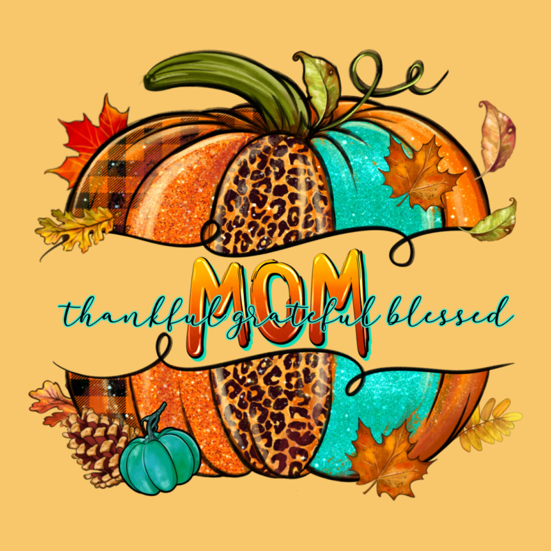 Thankful Grateful Blessed Mom Pumpkin Vintage Hoodie by NancyCooperArtShop | Teevron