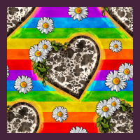 Pride Lgbtq+ Cowhide Hearts And Daisy Patterns Premium Tee | Teevron