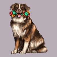 Australian Shepherd With Rope Toy Vintage Tee | Teevron