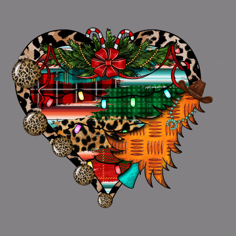Festive Western Christmas Heart Heavyweight Hoodie by CowhideDigitalArt | Teevron