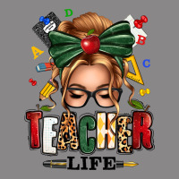 Teacher Life Blonde Caucassian Messy Bun Vintage Tee | Teevron