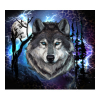 wolf and full moon | Teevron