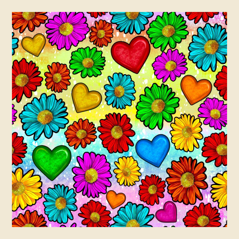 Pride Lgbtq Flowers And Hearts Seamless Pattern Premium Tee by BundleAndBundleShop | Teevron