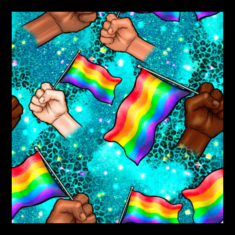 Pride Lgbtq Hands With Flag Seamless Pattern Premium Tee by BundleAndBundleShop | Teevron