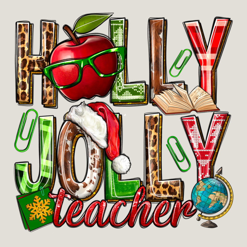 Holly Jolly Teacher Heavy Core Tee by NancyCooperArtShop | Teevron