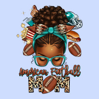 American Football Mom Afro Messy Bun Urban Heavy Tee | Teevron