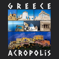 Greece Acropolis Famous Sights Gallery Traveler Souvenir T Shirt Vintage Tee | Teevron