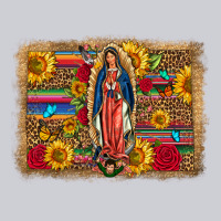 Our Lady Of Guadalupe Glitter Leopard Flowers Heavyweight Sweatshirt | Teevron
