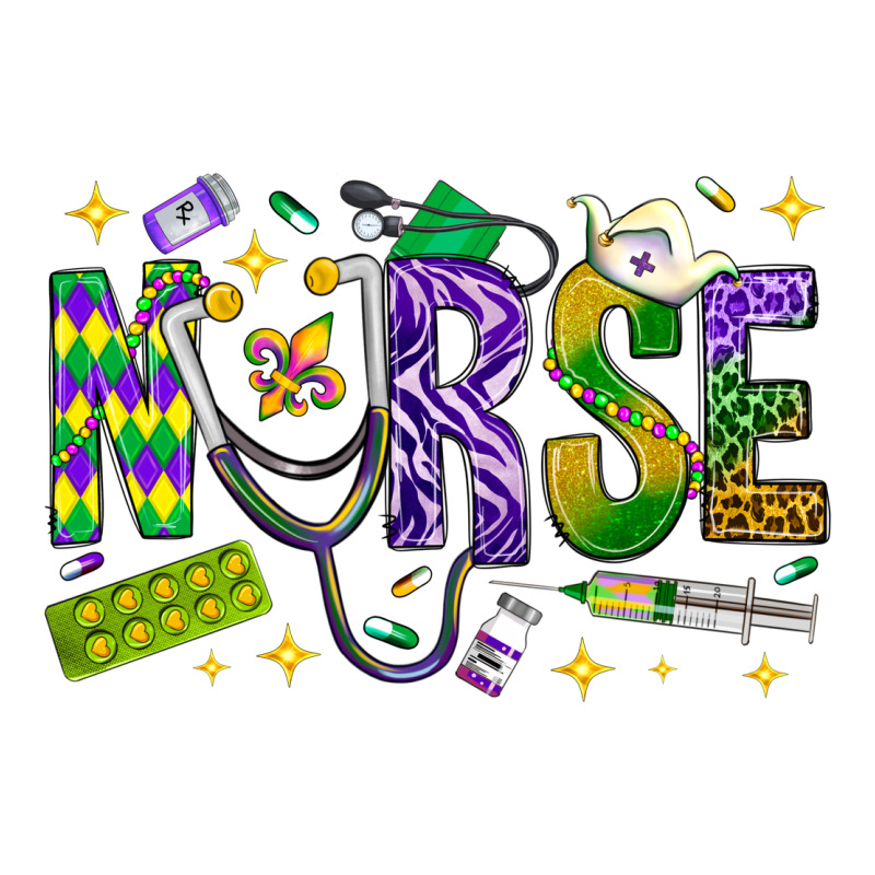Mardi Gras Nurse Urban Heavy Tee by NancyCooperArtShop | Teevron