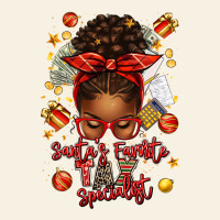 Santa Favorite Tax Specialist Afro Messy Bun Vintage Tee | Teevron
